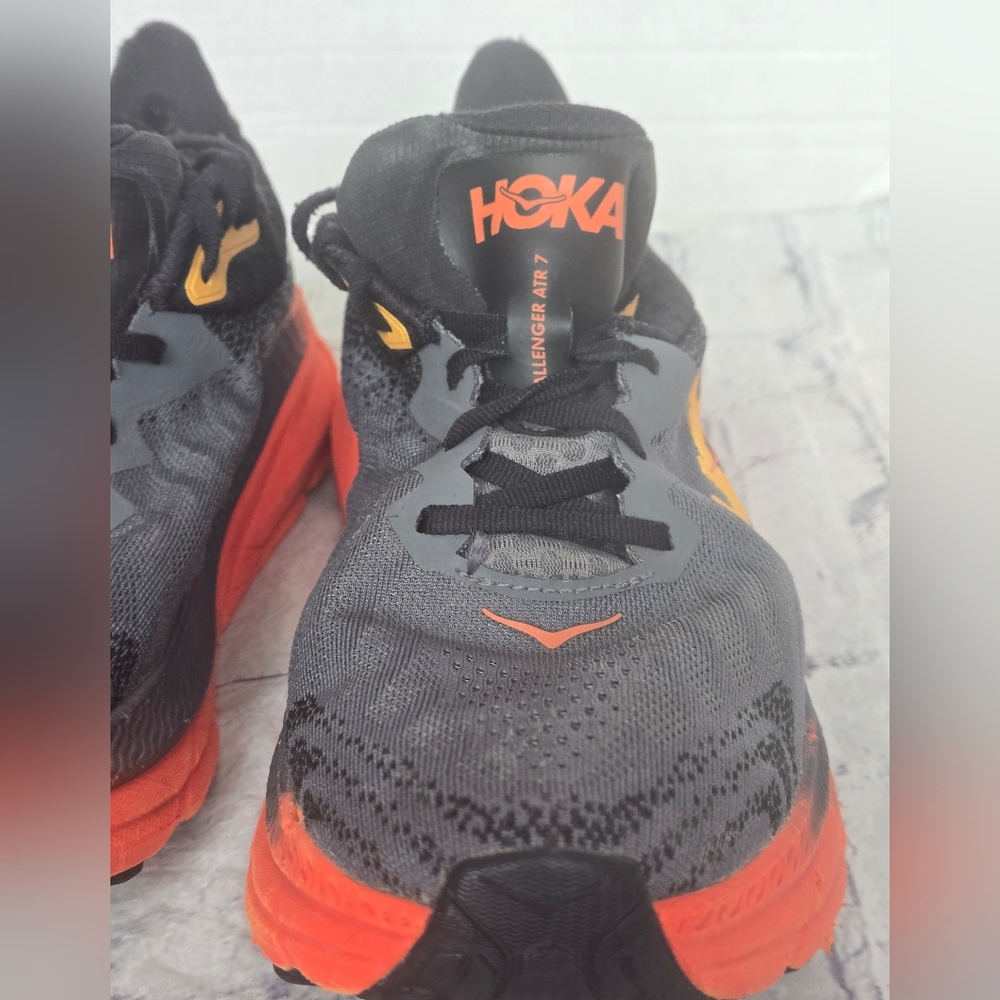 HOKA CHALLENGER ATR 7 MEN'S RUNNING SHOES IN CASTERROCK/FLAME SIZE 11. - Picture 2 of 10